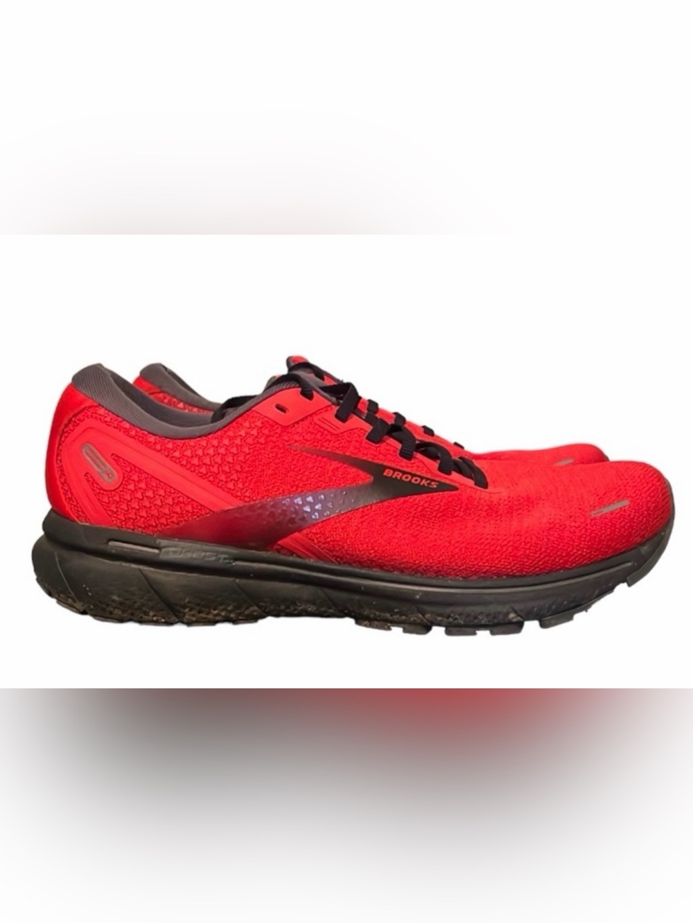 Brooks Men's Ghost 14 Running Shoes, Red/Tomato/Black Medium (D) Mens 10.5